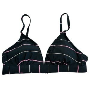 Kona sol triangle striped bathing suit top